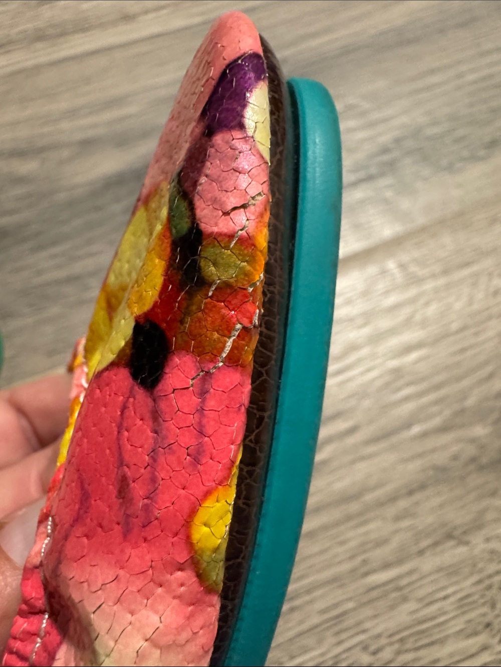 Tieks Aquarella Floral Ballet Flats in Pink, Yellow & Orange - Picture 10 of 14